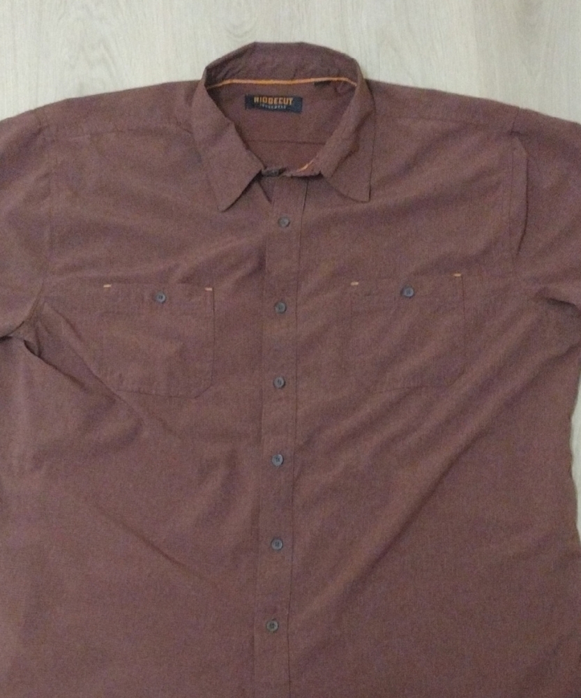 Casual Brown Button Down Shirt with Soft Fabric